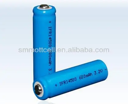 ছোট লিথিয়াম আয়ন ব্যাটারি IFR14500 3.2V 500mAh 0