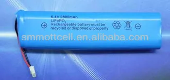 6.4V 2800mAh Lifepo4 ভোক্তা ইলেকট্রনিক্স ব্যাটারি সৌর আলো জন্য পুনরায় চার্জযোগ্য 4