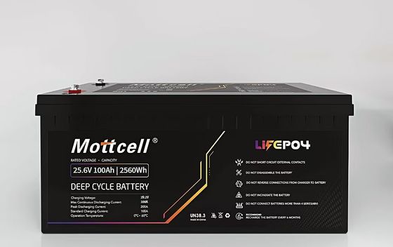 নরমাল ভোল্টেজ 25.6V লিথিয়াম আয়রন ব্যাটারি -20C থেকে 60C তাপমাত্রা নিষ্কাশন জন্য